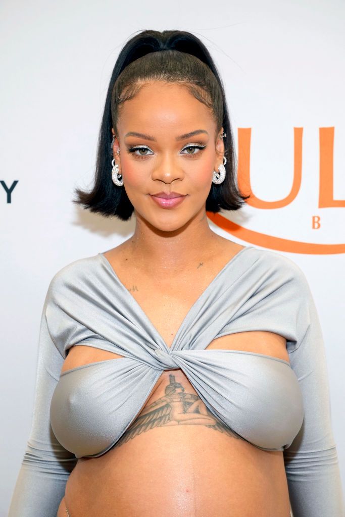 Rihanna shows off her grey hair in bum-hugging bodysuit