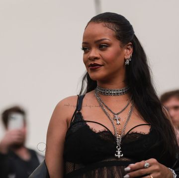 paris, france march 01 rihanna is seen outside the dior show, during paris fashion week womenswear fw 2022 2023, on march 01, 2022 in paris, france photo by jeremy moellergetty images