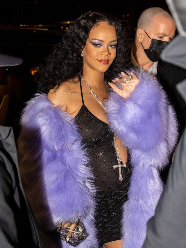 Rihanna reps the NY Yankees for the Gucci Party