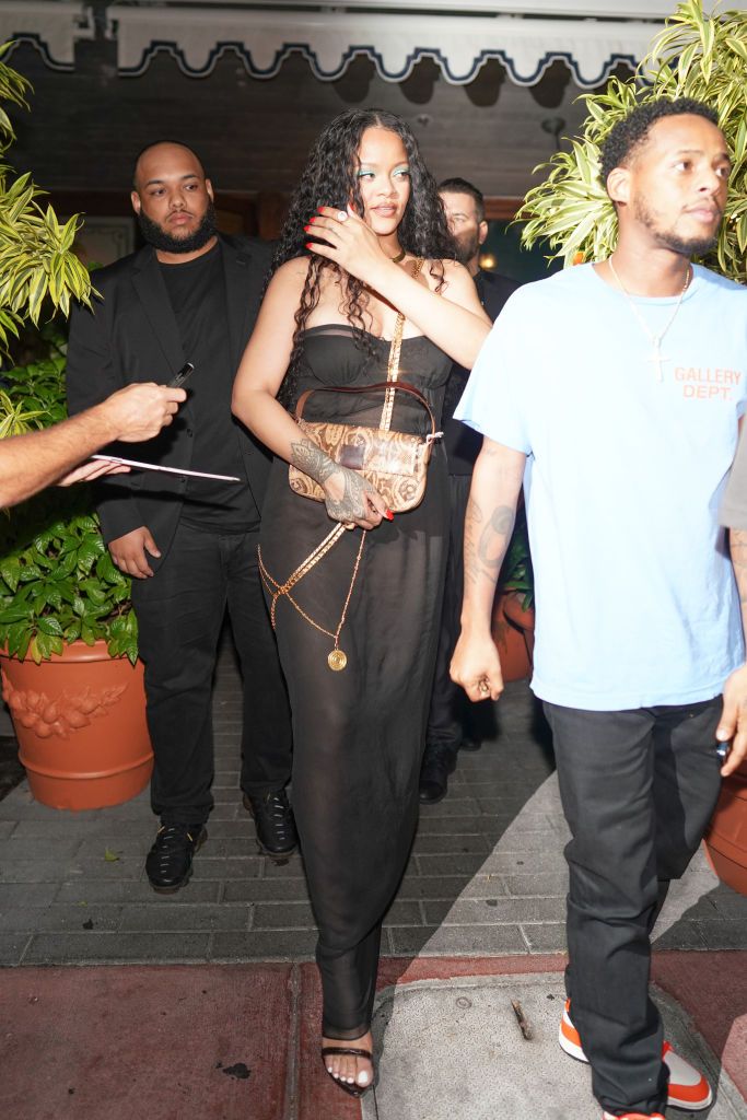 RIHANNA and Asap Rocky Arrives at Louis Vuitton Party at Art Basel