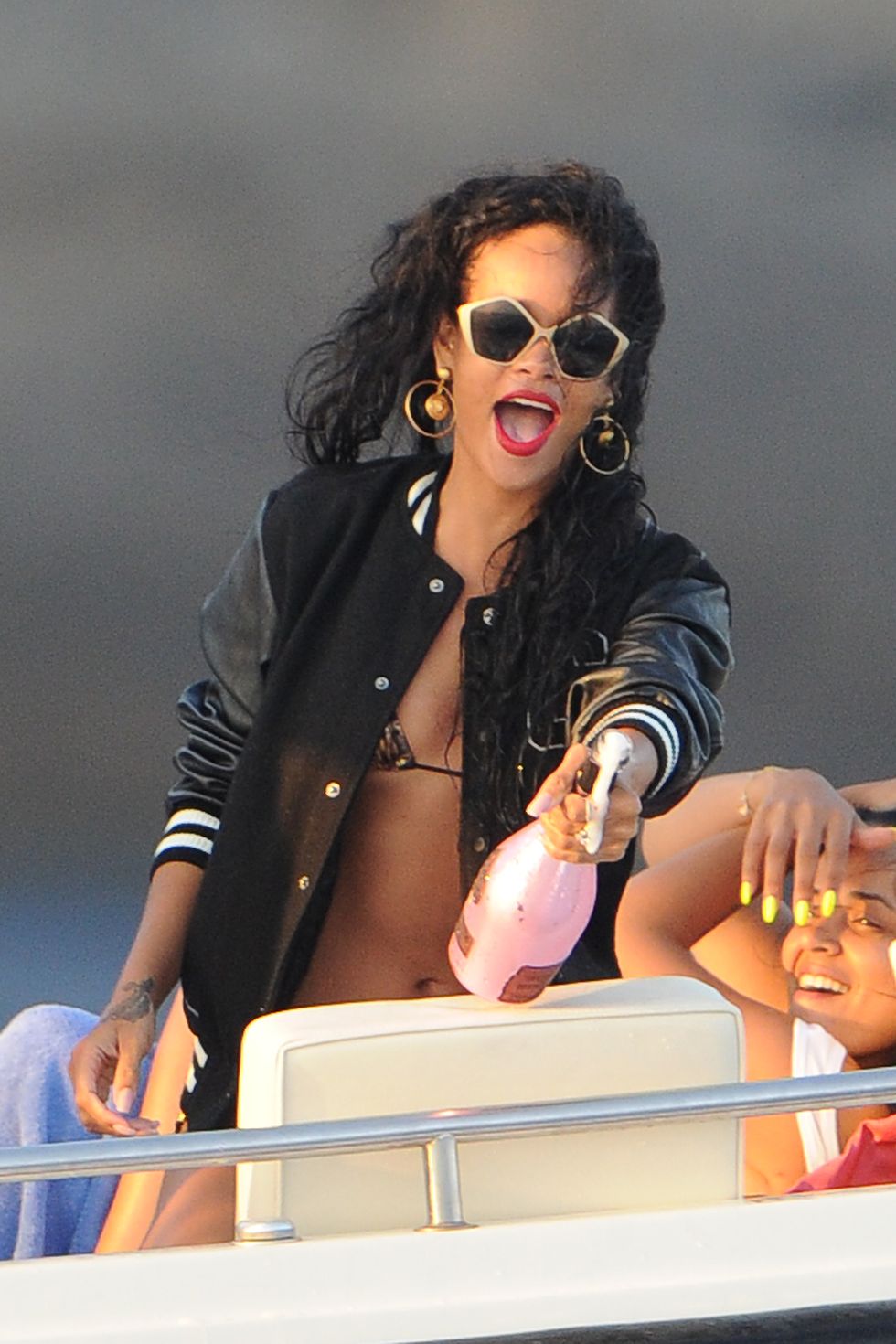 Rihanna drinking
