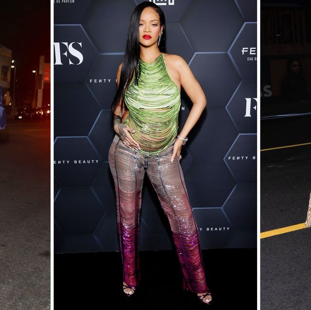 Rihanna's Denim Jumpsuit at Louis Vuitton Fashion Show