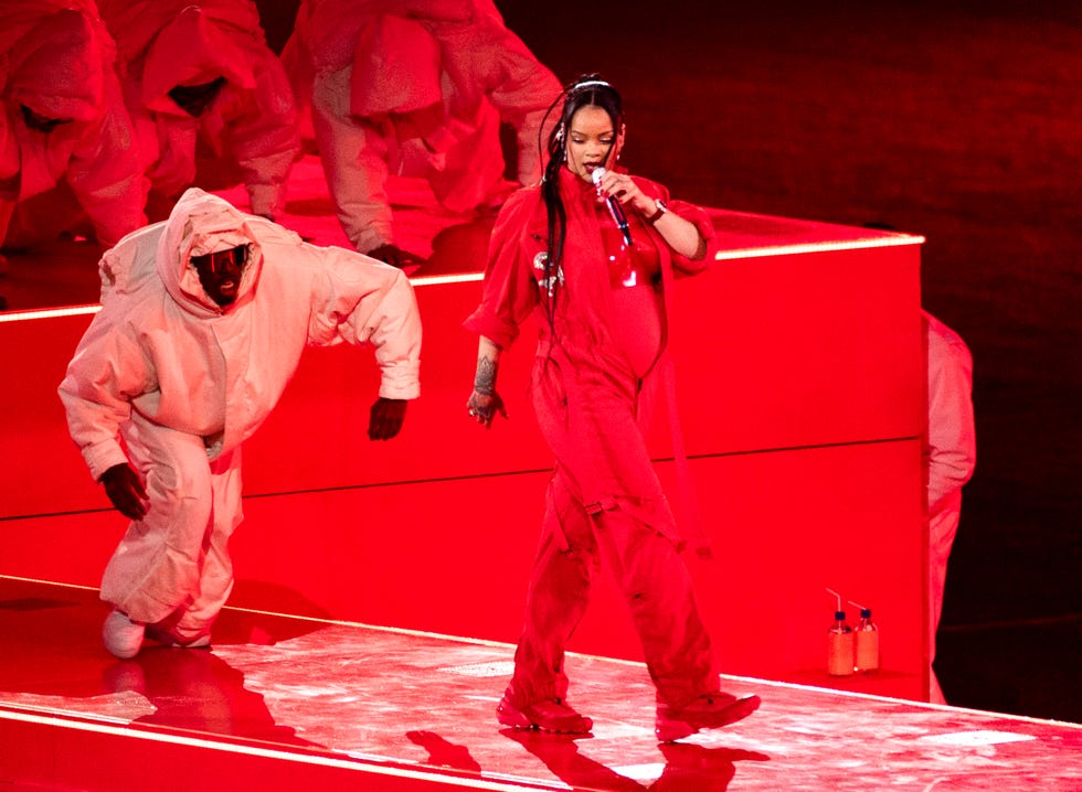 rihanna at the apple super bowl lvii halftime show