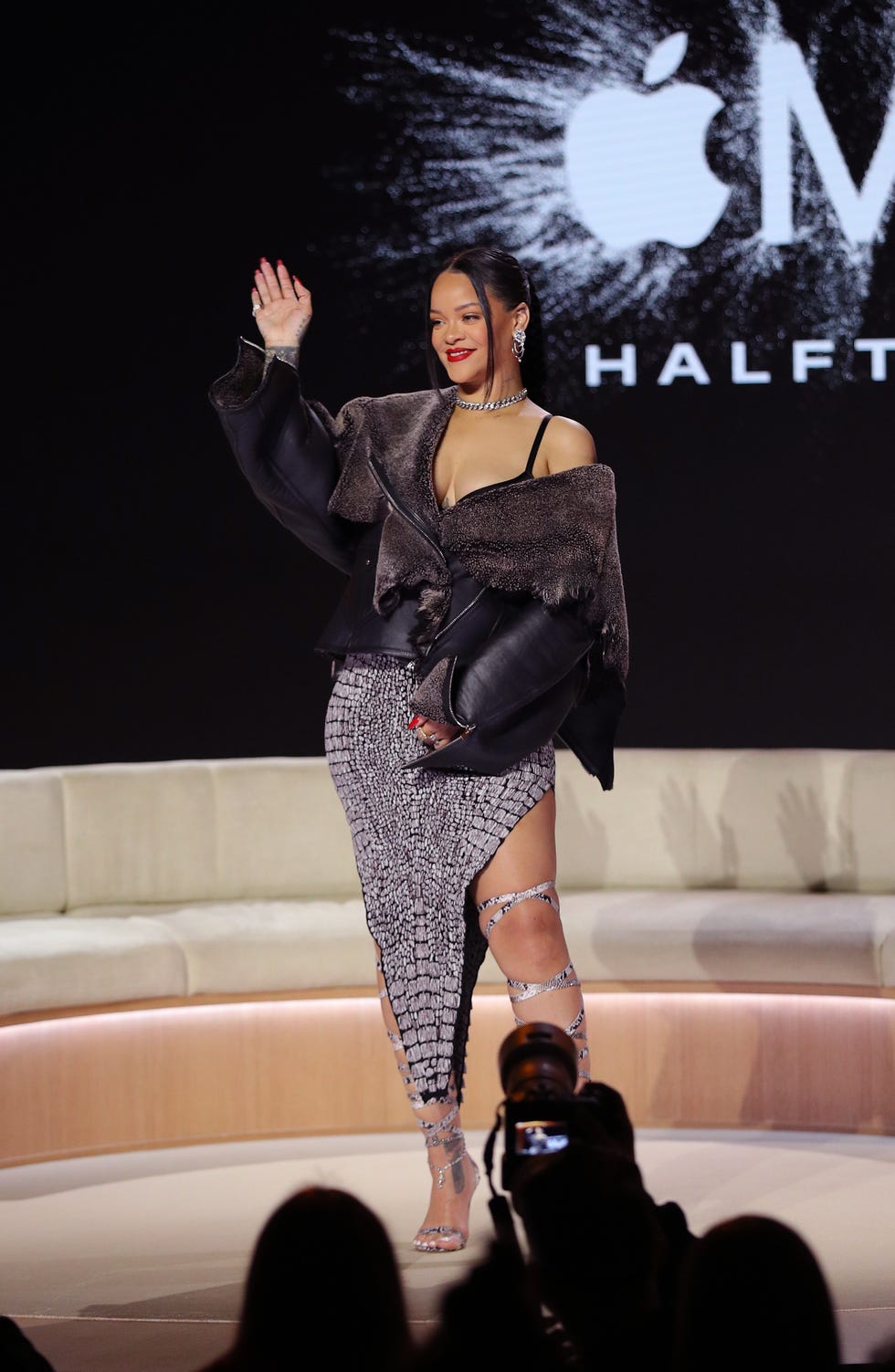 rihanna at the super bowl press conference