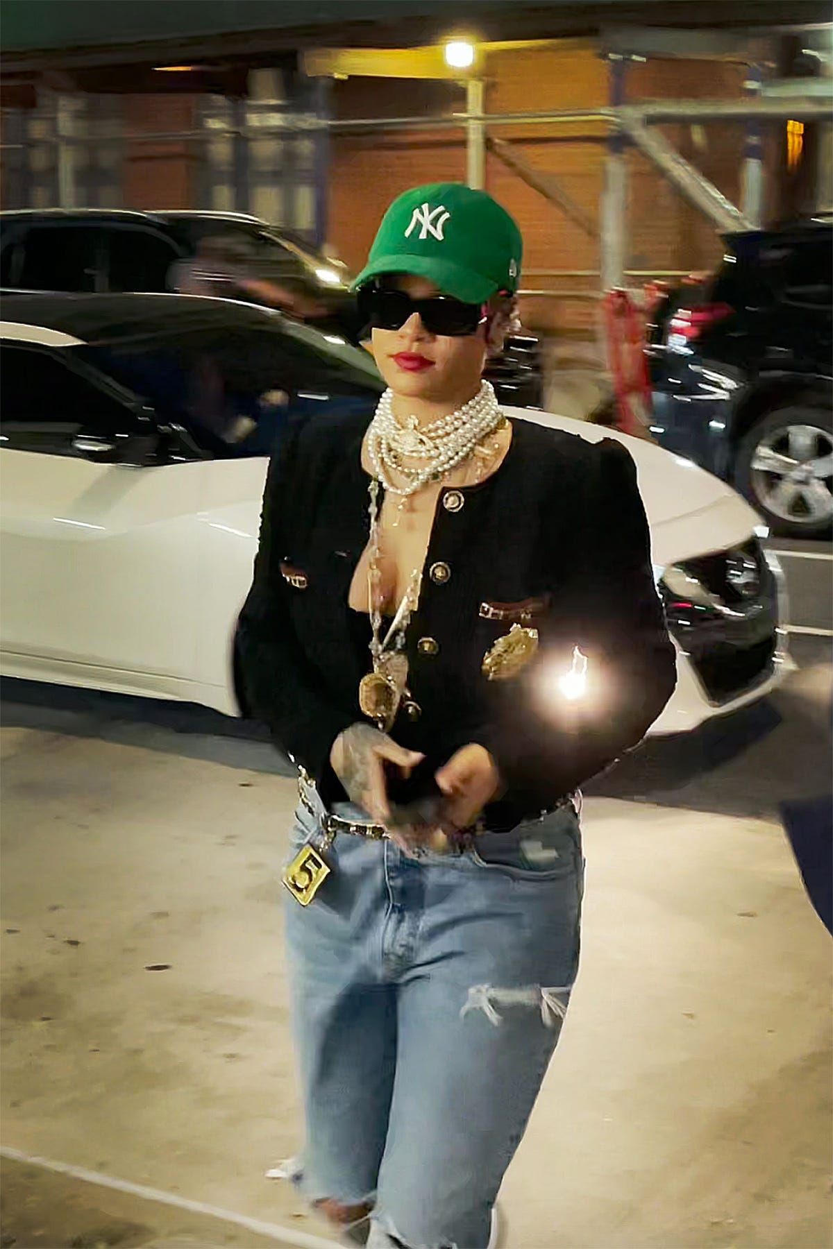 Rihanna Showed Her Team Spirit In a New York Yankees Jacket and