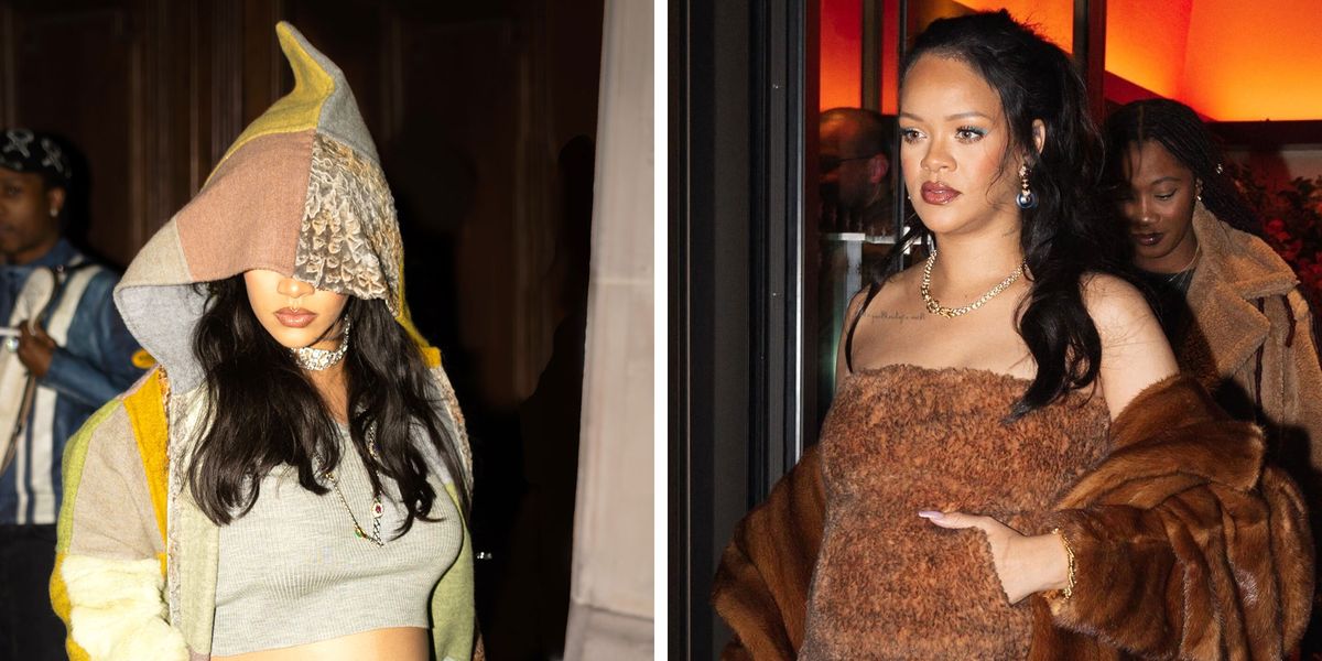 See Rihanna’s Two Paris Maternity Outfits, Including Baby Bump-Baring Crop Top
