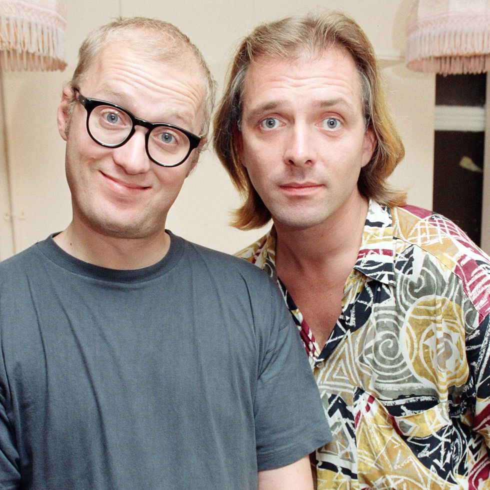 Rik Mayall und Ade Edmondson, 20. September 1991, Foto von Daily MirrorMirrorpixMirrorpix über Getty Images