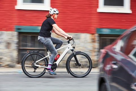 a person riding a bicycle