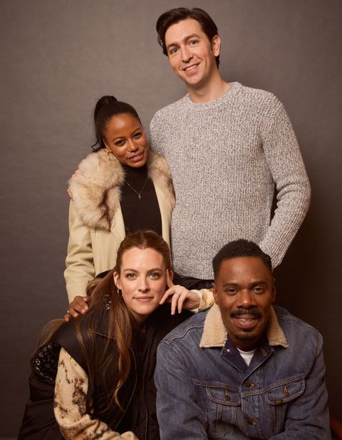 keough with her fellow zola cast members including taylour paige nicholas braun and colman domingo