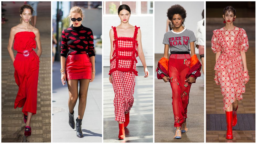 Red catwalk fashion