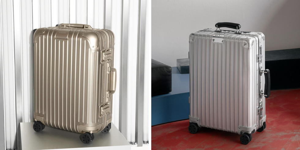 a couple of suitcases on wheels