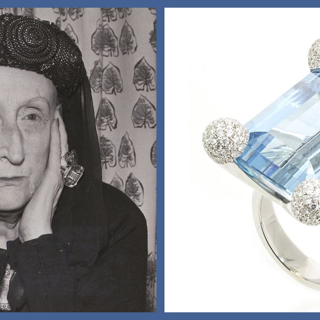 ring, Edith Sitwell, jewelry, aquamarine, Sidney Garber