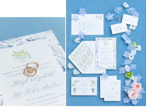 Text, Stationery, Paper product, Invitation, Wedding invitation, Paper, Party supply, Wildflower, 