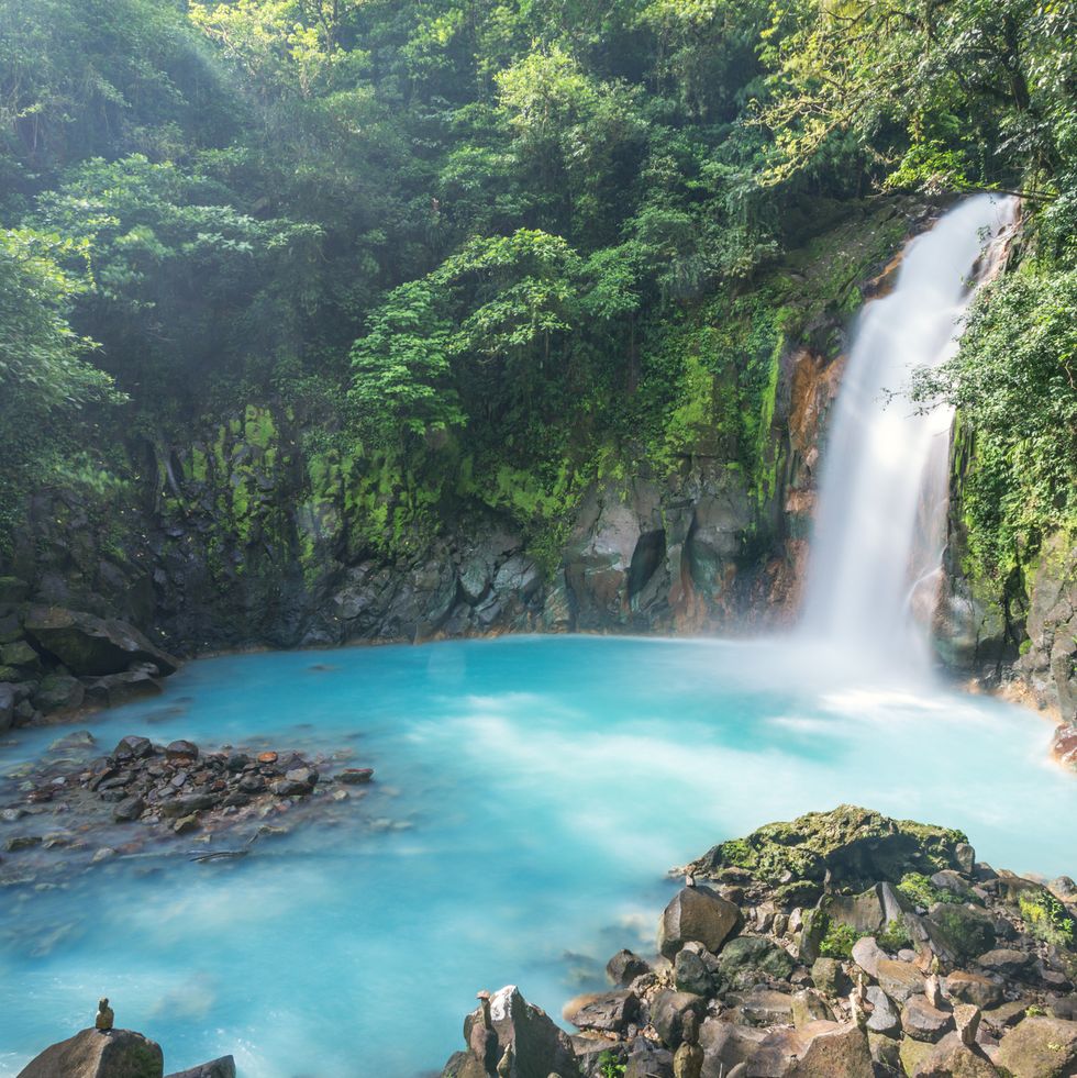 rio celeste waterfall, tenorio volcano national park, costa rica
