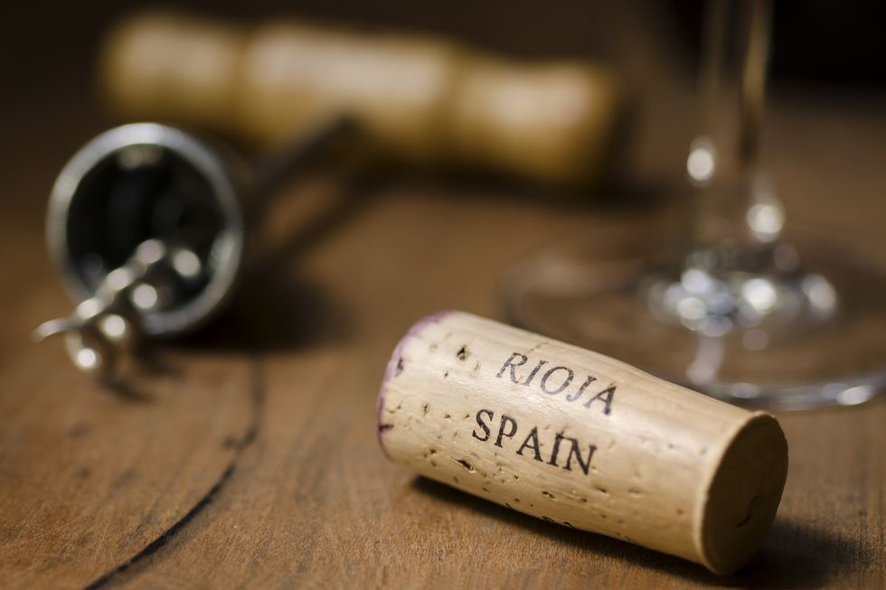 rioja spain wine cork horizontal