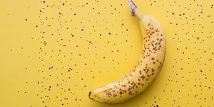 ripe banana with brown spots