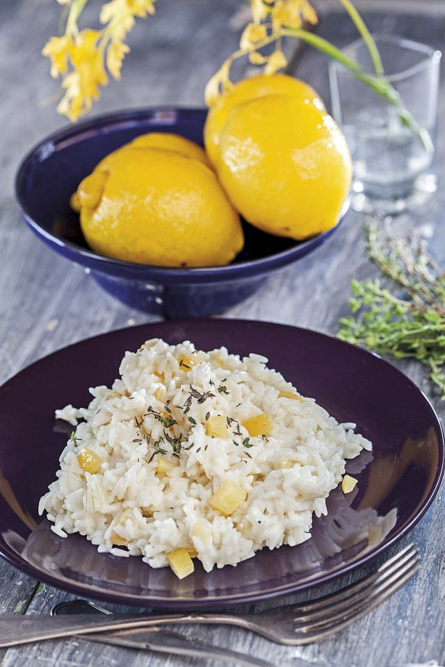risotto de limones confitados
