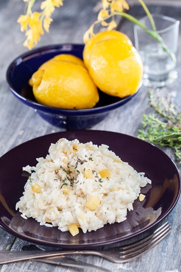 receta de risotto de limones