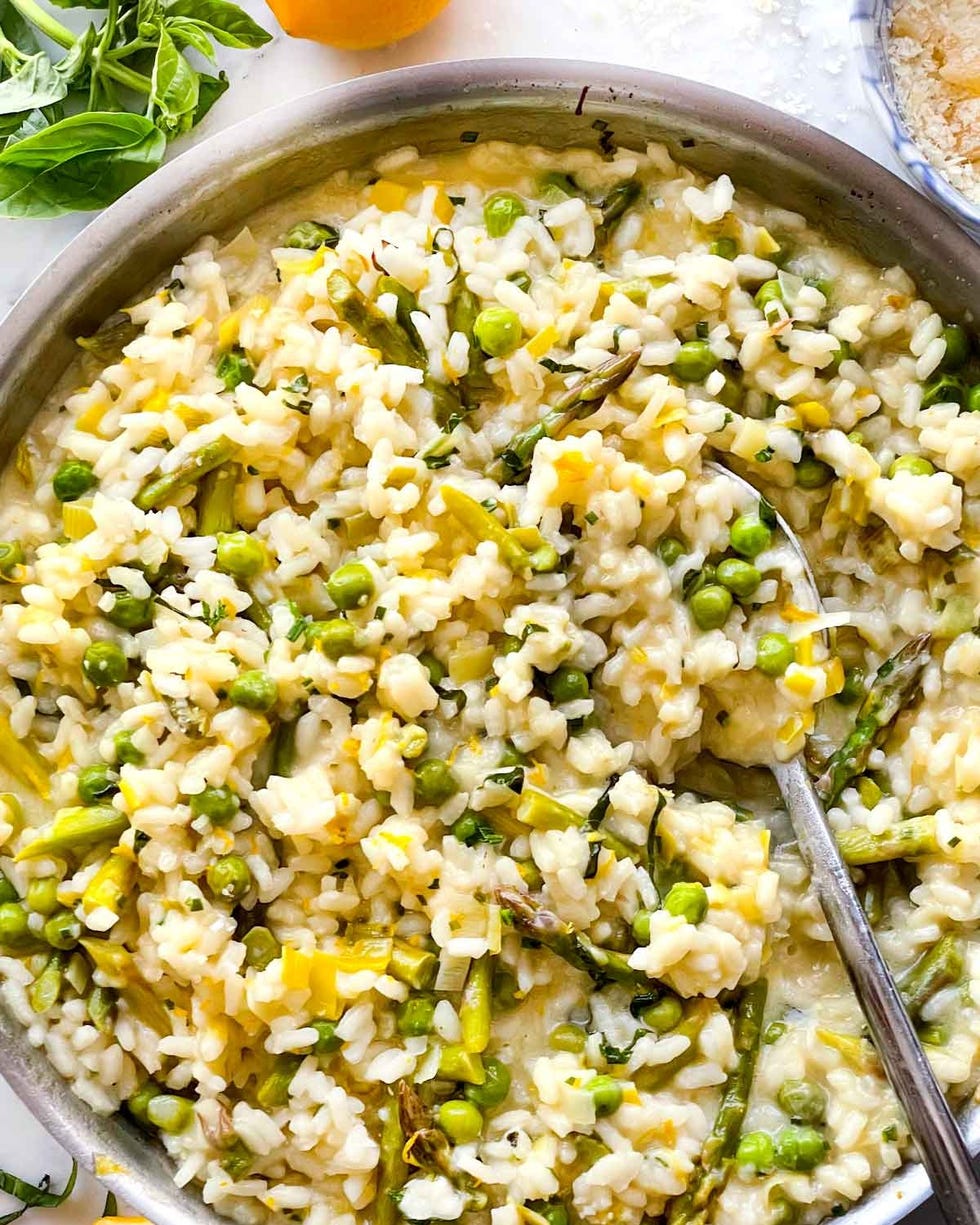 risotto recipes asparagus risotto with peas asparagus risotto with peas