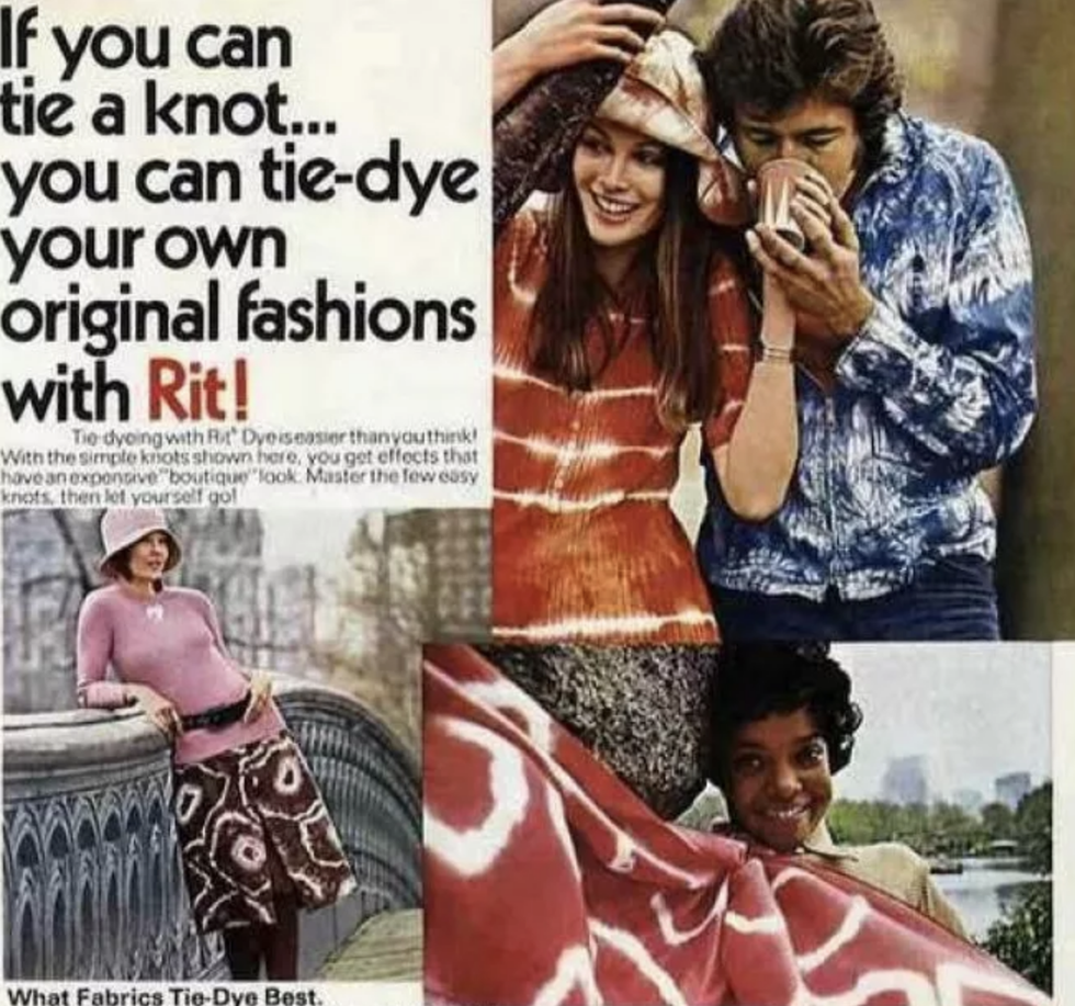 rit tie dye ad in the 60s and 70s