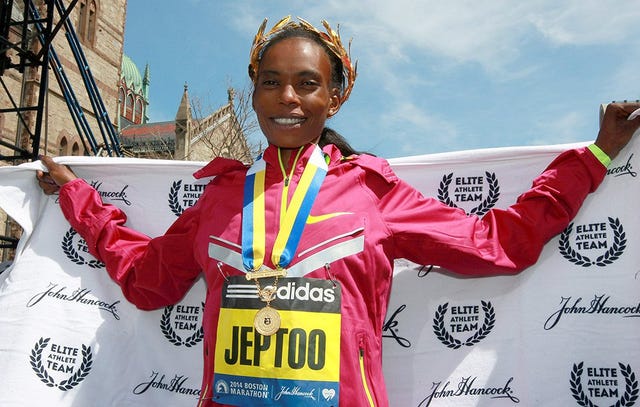Rita Jeptoo at the 2014 Boston Marathon