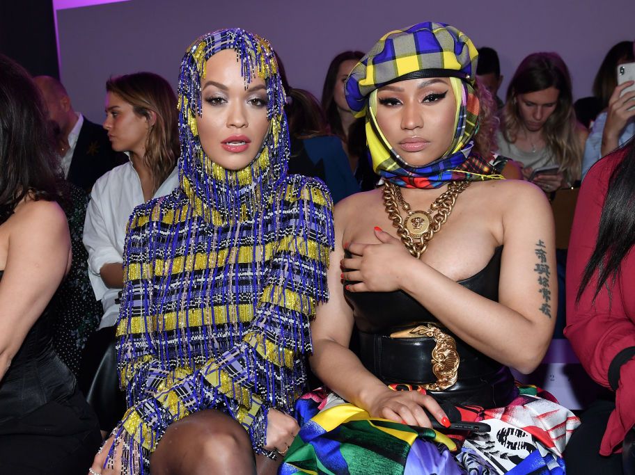 Nicki Minaj and Rita Ora Versace Runway Show - Nicki Minaj and Rita Ora  Wear Some Crazy Outfits at Milan Fashion Week