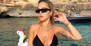 Rita Ora black bikini