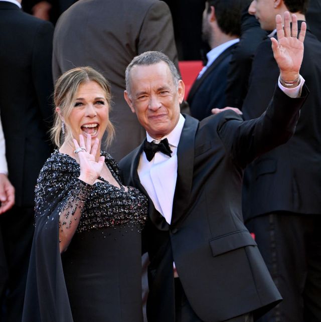Tom Hanks and wife Rita Wilson walk the Cannes red carpet