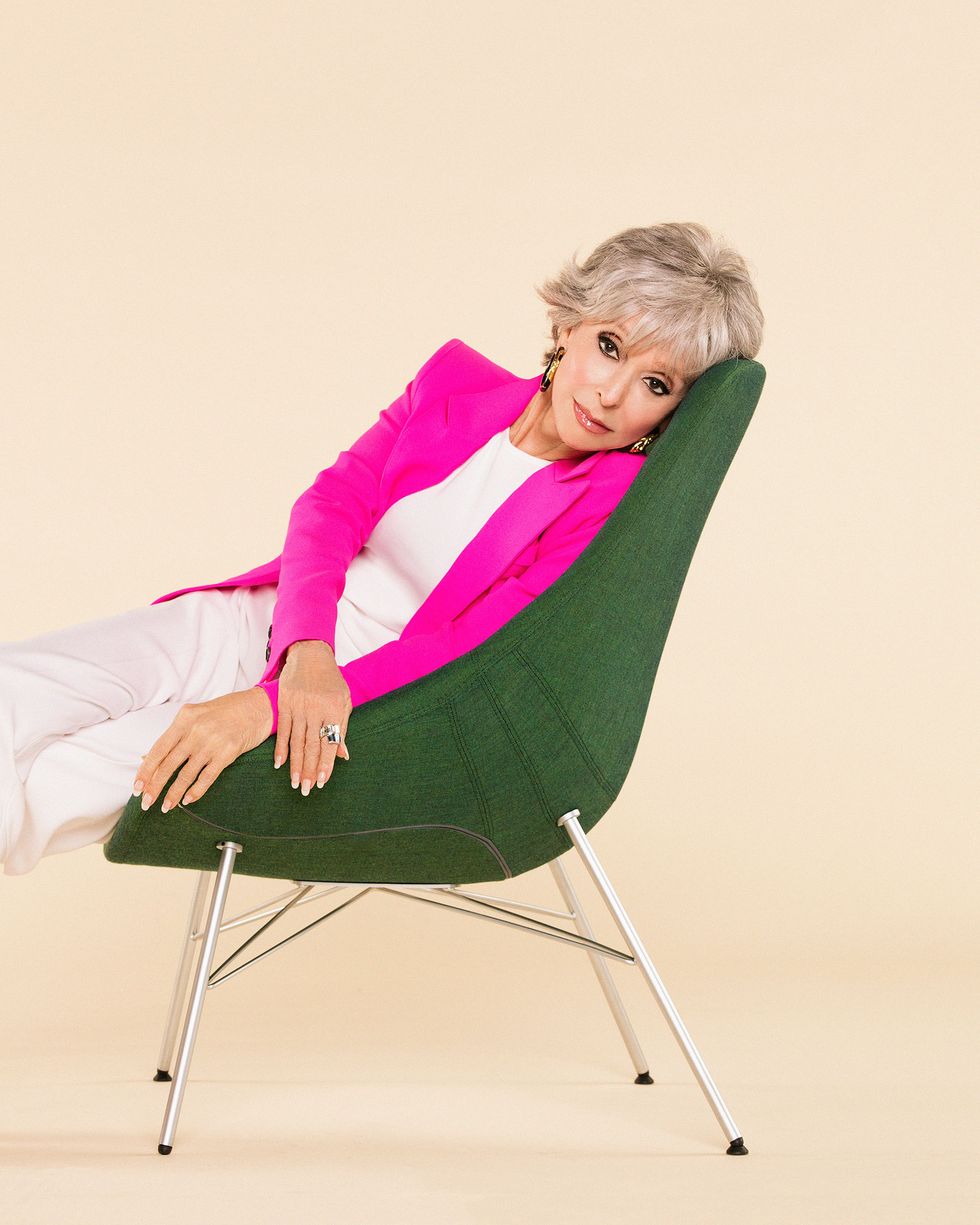 Pink, Sitting, Furniture, Magenta, Blond, Chair, Photo shoot, Comfort, Folding chair, 