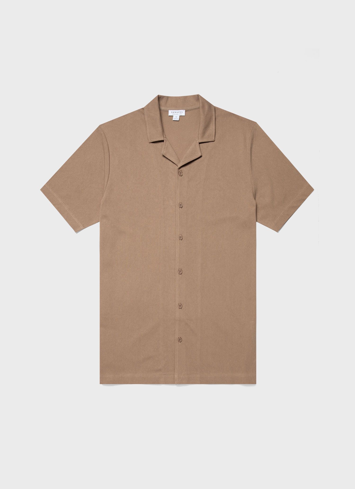 Sunspel Beige Open Polo