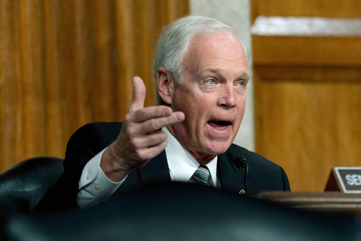 senator ron johnson, r wisc, participates in a senate homeland security and governmental affairs and senate rules and administration committees joint hearing on capitol hill, washington, dc, february 23, 2021, to examine the january 6th attack on the capitol photo by andrew harnik  pool  afp photo by andrew harnikpoolafp via getty images