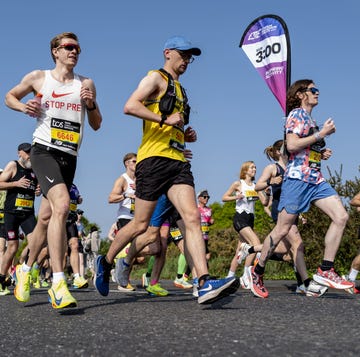 group of runners taking part in the 2025 london marathon group of runners taking part in the 2025 london marathon
