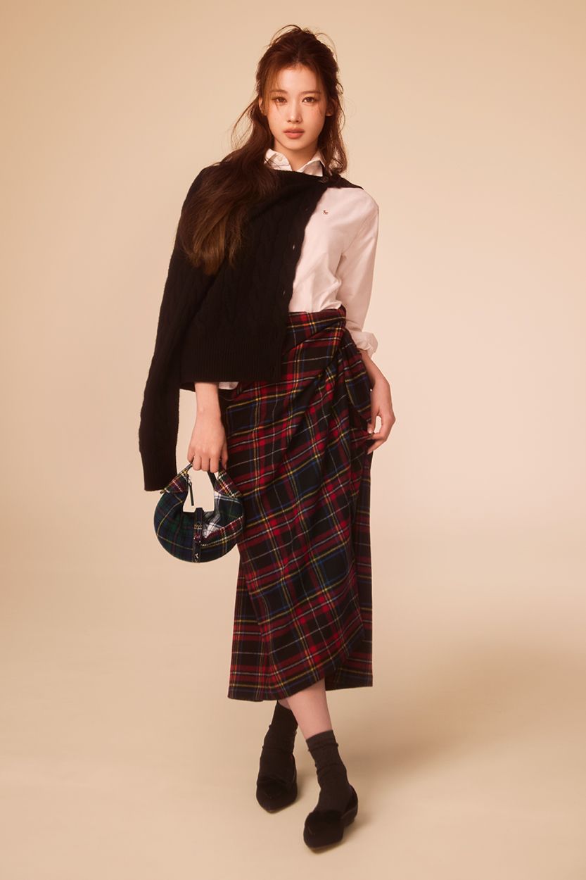 TWICE サナ着用 POLO RALPH LAUREN チェック柄 マキシスカート TWICE サナ着用 POLO RALPH LAUREN チェック柄 マキシスカート