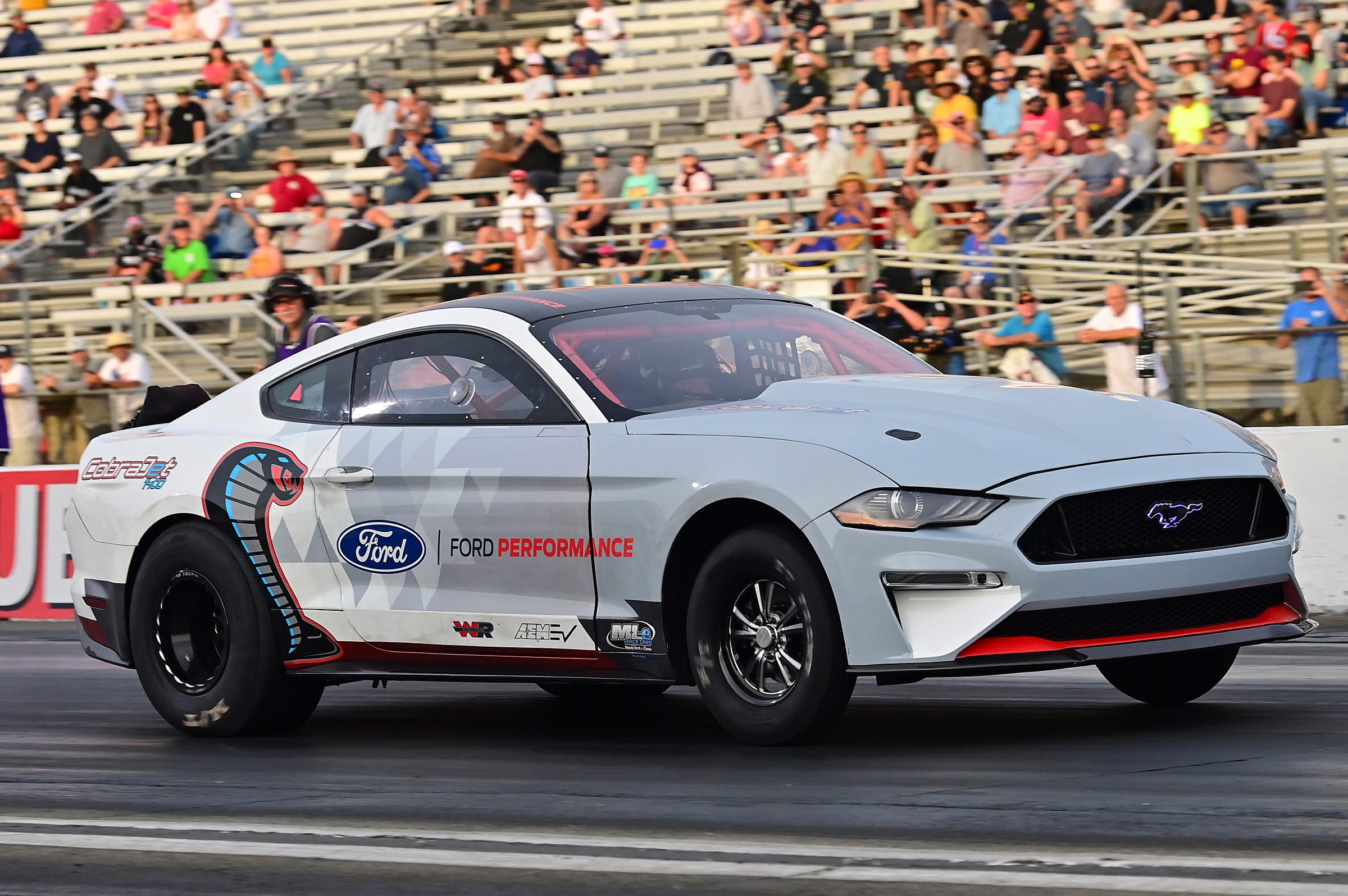 Tony Stewart Takes Ford Mustang Cobra Jet 1400 EV on Exhibition Runs at ...