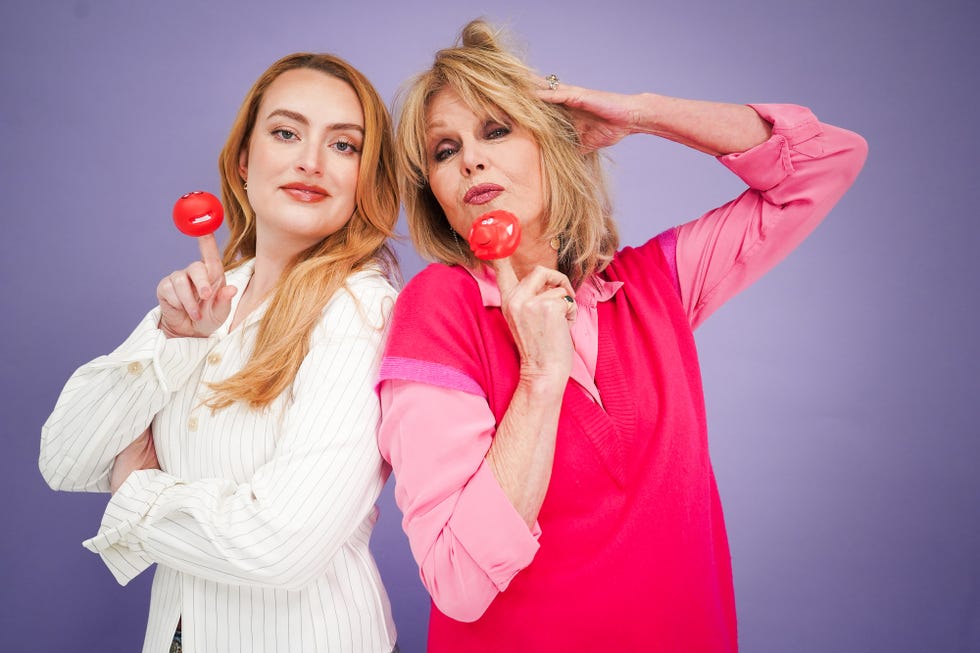 london, united kingdom january 2025 joanna lumley and amelia dimoldenberg star in a special sketch to launch red nose day 2025 celebrating 40 years of comic relief and its iconic pop culture moments, joanna lumley is interrupted by amelia dimoldenberg, who keen to make sure red nose day is as relevant as possible in 2025 taken in london on the 21st january 2025 photo by daniel lovedaycomic relief