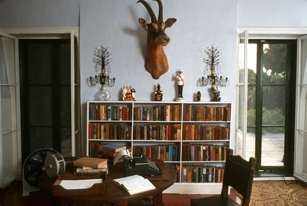 A study in Ernest Hemingway's home in Key West