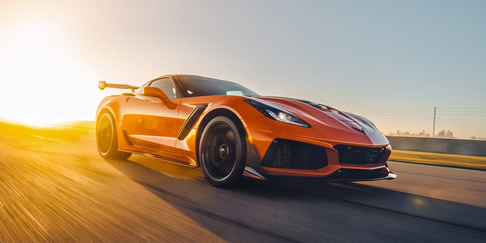 orange car on a track