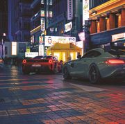 cars at night seoul