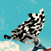 qr code racing illustration