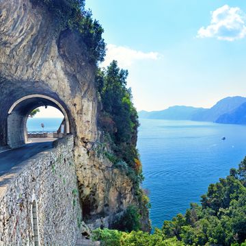 road on amalfi coast, italy