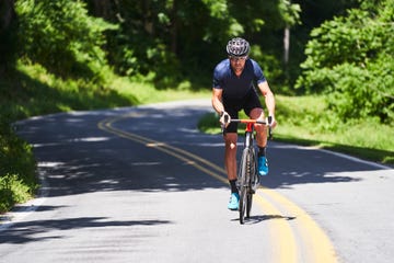 bobby lea riding a bmc road bike in pennsylvania on a training ride