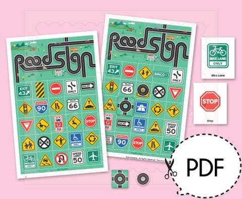 Road Trip Games - Road Sign Bingo