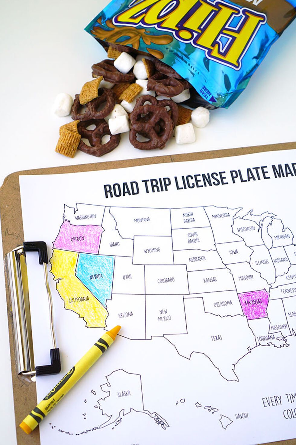 Road Trip Games - Happiness Is Homemade License Plate Maps