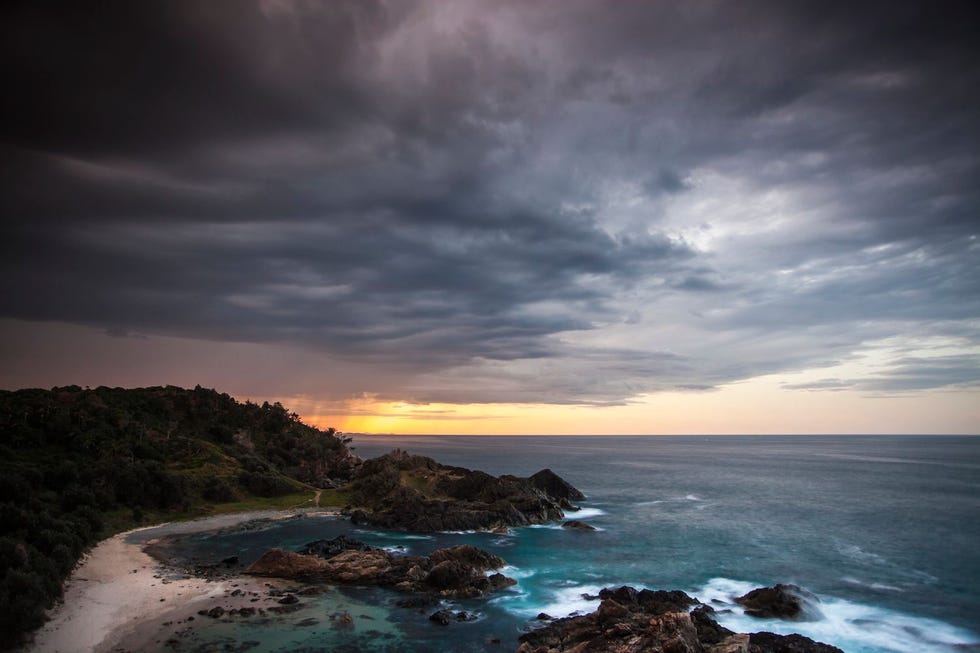 Zonsondergang in Port Macquarie tussen Brisbane en Sydney