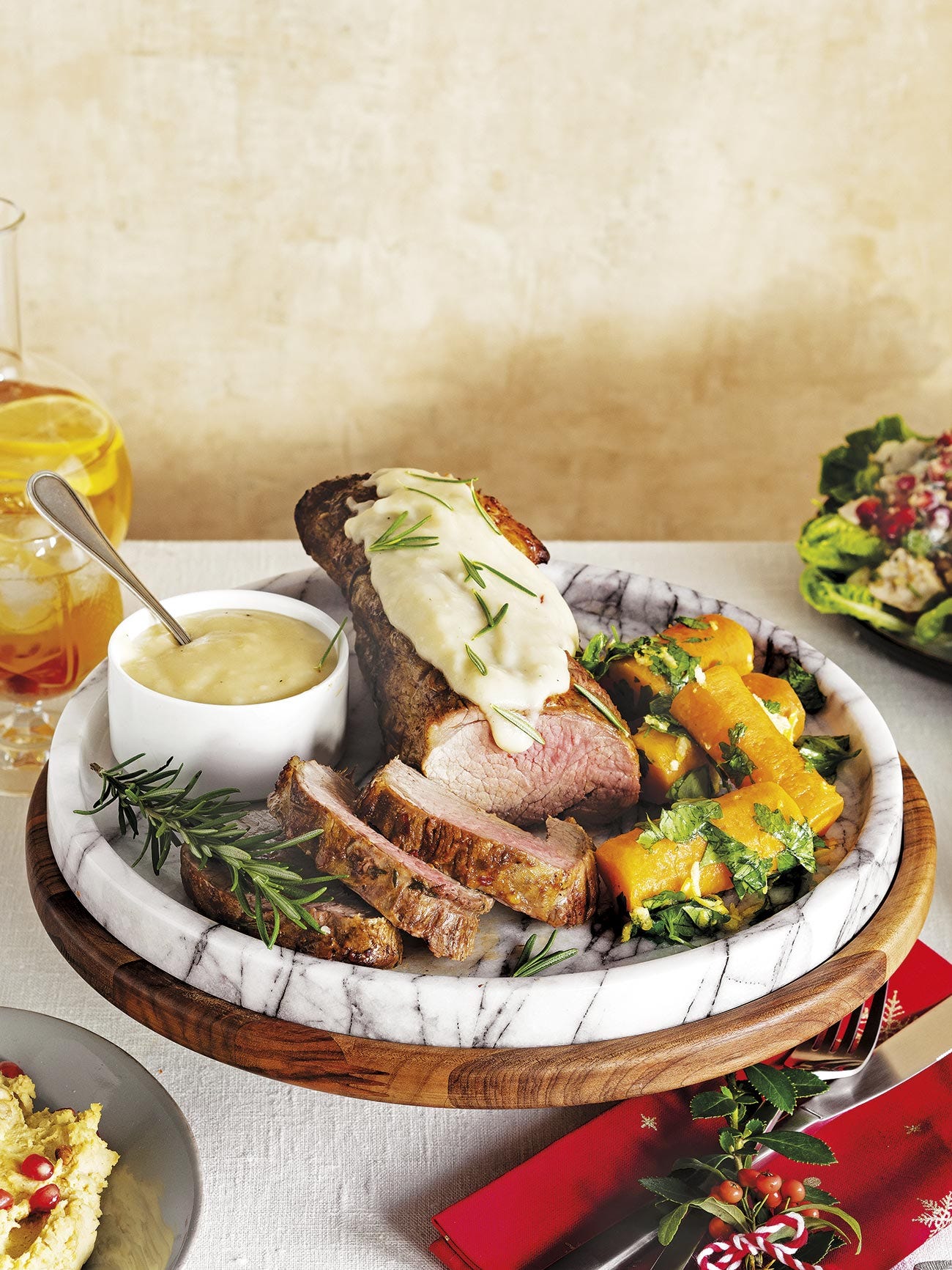 roast beef asado con puré de patata