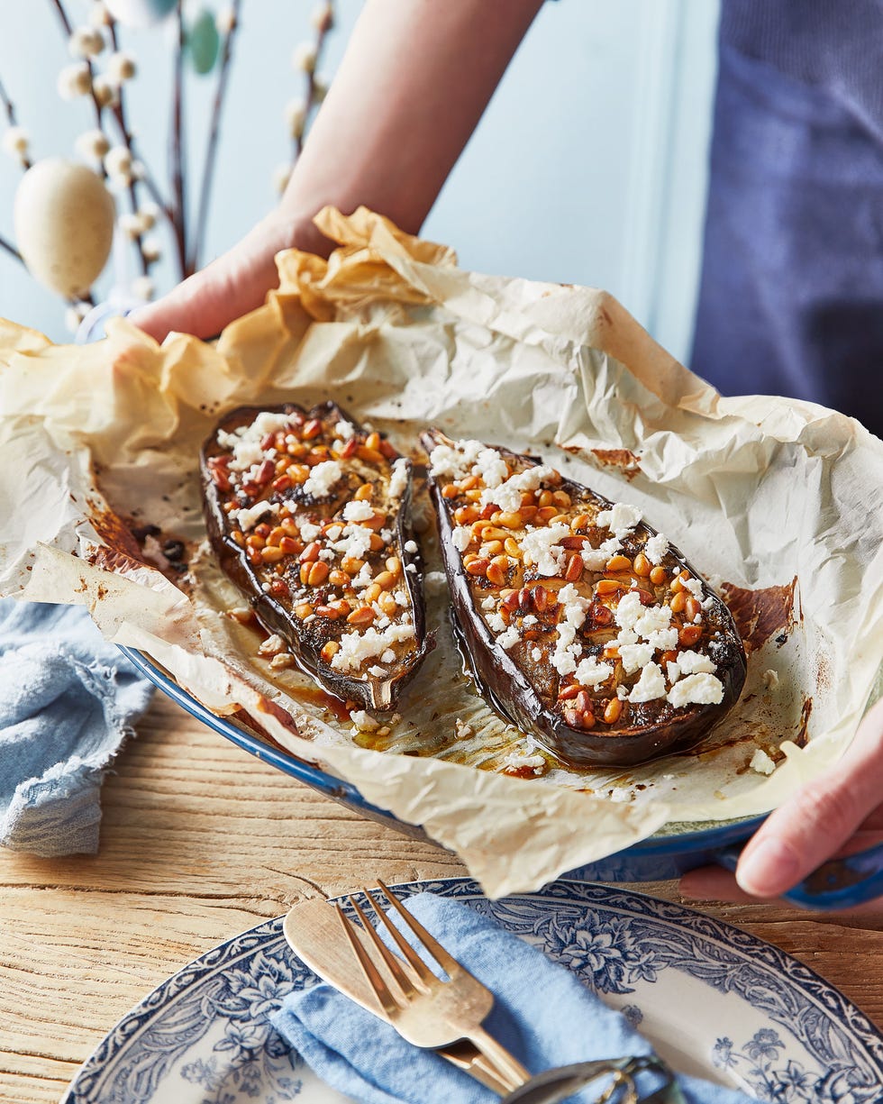 honeyed roasted aubergine