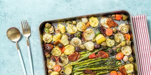 roasted asparagus and potatoes