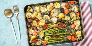 roasted asparagus and potatoes