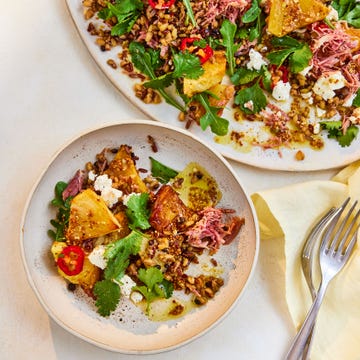 roasted pineapple and ham hock salad