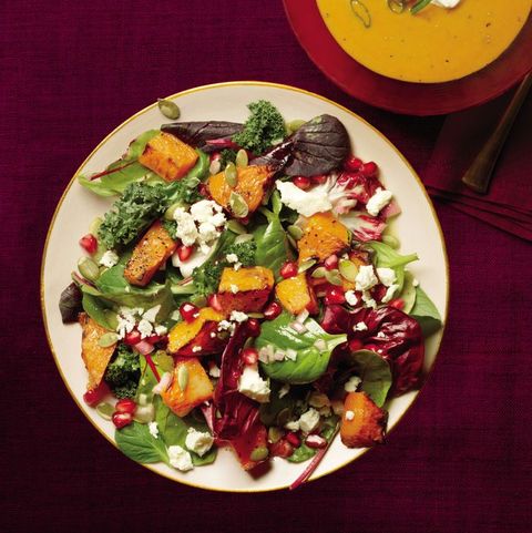 Roasted Pumpkin and Pomegranate Salad with Pumpkin Seed Oil Vinaigrette